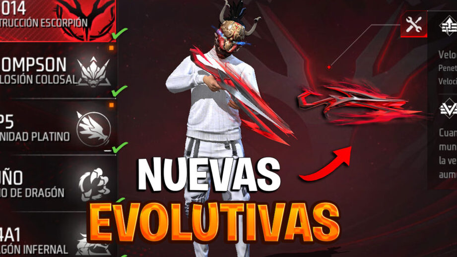 free fire evolutivas